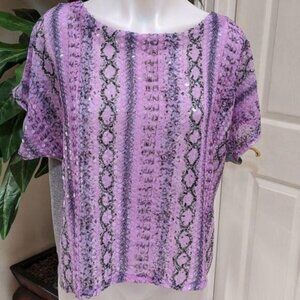 T-Bags Los Angeles Women's Snakeskin Top Size Sm